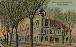 Caten Block and City Building Postcard