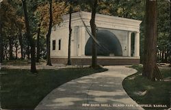 New Band Shell, Island Park WInfield, KS Postcard Postcard Postcard