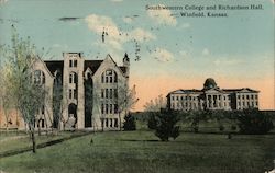 Southwestern College and Richardson Hall, Winfield, Kansas Postcard Postcard Postcard