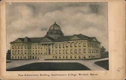 New Administration Building, Southwestern College Winfield, KS Postcard Postcard Postcard