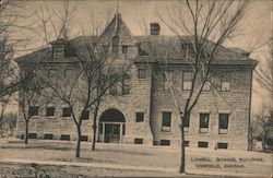 Lowell School Building Postcard