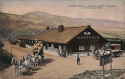 Gardiner Station-Northern Pacific Entrance Yellowstone National Park Postcard Postcard Postcard