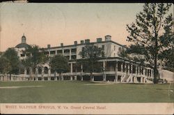 White Sulphur Springs, W Va. Grand Central Hotel West Virginia Postcard Postcard Postcard