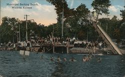 Municipal Bathing Beach Postcard