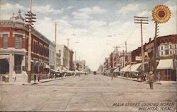 Main Street Looking North Postcard