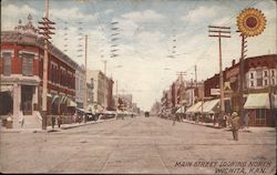 Main Street, Looking North Wichita, KS Postcard Postcard Postcard