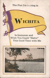 The Fun I'm having in Wichita Kansas Postcard Postcard Postcard