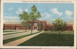 Mechanical Arts Building, Kansas State Teachers College Postcard