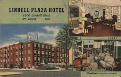 Lindell Plaza Hotel, 4300 Lindell Blvd.- Cantoni Cocktail Lounge, A Small Comfortable Transient Hotel Postcard