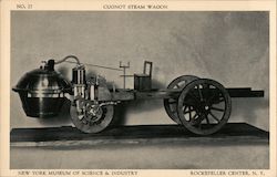 Cugnot Steam Wagon New York Museum of Science and Industry Rockefeller Center, NY Postcard