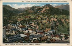 Village of Estes Park, Rocky Mountain National Park Colorado Postcard Postcard Postcard