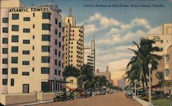 Collins Avenue at 42nd Street Miami Beach, FL Postcard Postcard Postcard