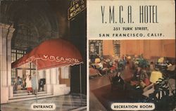 Y.M.C.A. Hotel, 351 Turk Street, For Men Women and Families Four Blocks From The Busiest Corner In San Francisco California Post Postcard