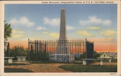 Ogden Monumnet Geographical Center of USA Postcard