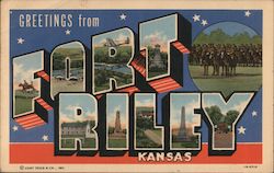 Greetings from Fort Riley Kansas Postcard