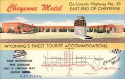 Cheyenne Motel Wyoming Postcard Postcard Postcard