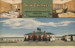 Twin Chimneys Motor Court Postcard