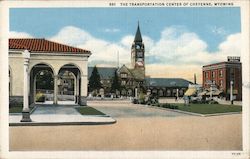 The Transportation Center of Cheyenne, Wyoming Postcard Postcard Postcard