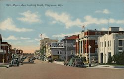 Carey Avenue Looking South Cheyenne, WY Postcard Postcard Postcard