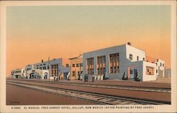 El Navajo, Fred Harvey Hotel, Gallup, New Mexico (After Painting by Fred Geary) Postcard