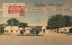 Sunflower Motor Courts Wichita, KS Postcard Postcard Postcard