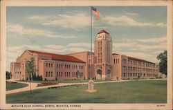 High School Building Wichita, KS Postcard Postcard Postcard