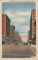 Douglas Avenue, Looking East Wichita, KS Postcard Postcard Postcard