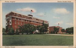 Wesley Hospital - Huston Nurses Home Wichita, KS Postcard Postcard Postcard