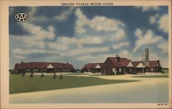 English Village Motor Lodge Postcard