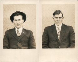 Lot of 2: Photos of Men, Stalnaker Brothers? c1913 Postcard Postcard Postcard