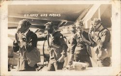 U.S. Navy Gas Masks Postcard Postcard Postcard