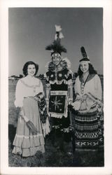 Three People In Native Dress Postcard