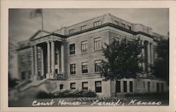 Pawnee County Court House Larned, KS Postcard Postcard Postcard