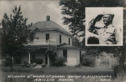 Residence of Mother of General Dwight D. Eisenhower Abilene, KS Postcard Postcard Postcard