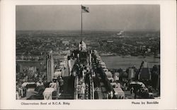 Observation Roof of R.C.A. Bldg. New York, NY Postcard Postcard Postcard