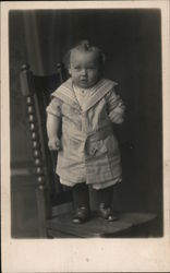 Toddler on Chair Children Postcard Postcard Postcard