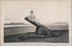 Miles McCloud on Canon, Chiriqui  Fort, Panama Postcard