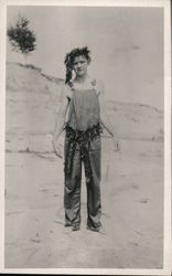 Boy in Overalls, Silly Seaweed Postcard