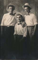 Three Men with Bow Ties Postcard Postcard Postcard