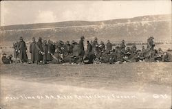 Mess Time on N.R. Rifle Range Camp Funston Fort Riley, KS Postcard Postcard Postcard