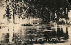 Road To Ft. Riley June 20, 1915 Postcard