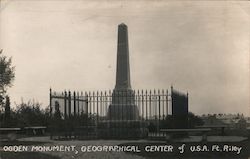 Ogden Monument, Geographical Center of U.S.A. Postcard