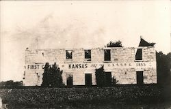 First Territorial Capitol of Kansas, 1855 Fort Riley, KS Postcard Postcard Postcard