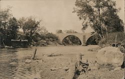 Dunkard Mill Stone Bridge, Walnut River Postcard