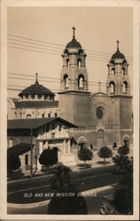 Old and New Mission Dolores San Francisco, CA Postcard Postcard Postcard