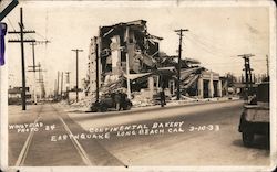 Continental Bakery, Earthquake, 3-10-33 Long Beach, CA Postcard Postcard Postcard