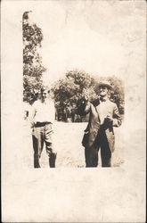 Two Well Dressed Men Postcard