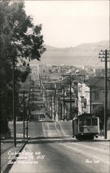 Cable Cars on Fillmore Street Hill Postcard