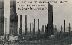 The Big Salem Fire June 25, '14 Massachusetts Postcard Postcard Postcard