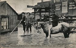 Rescuers at the bottoms 29th & Inca Denver Flood July 14 1912 Colorado Postcard Postcard Postcard